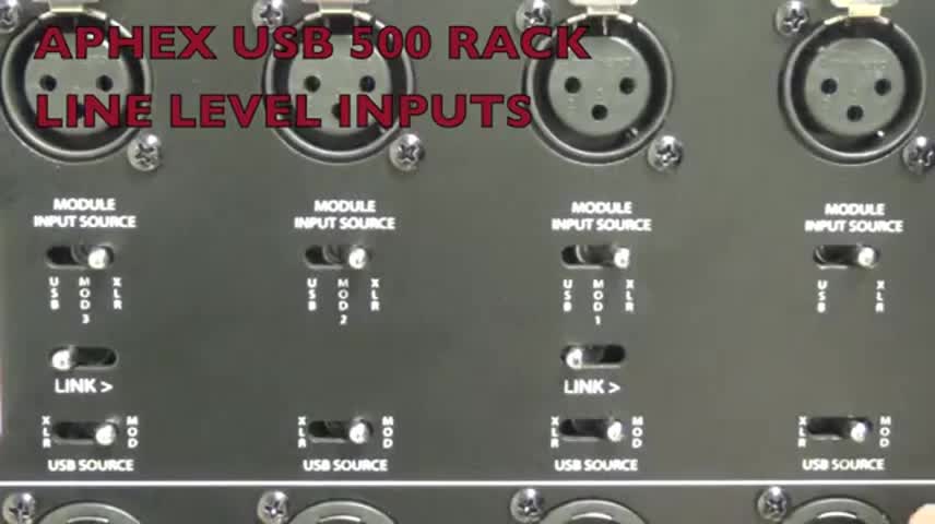 Aphex USB 500 Rack Line Level Inputs