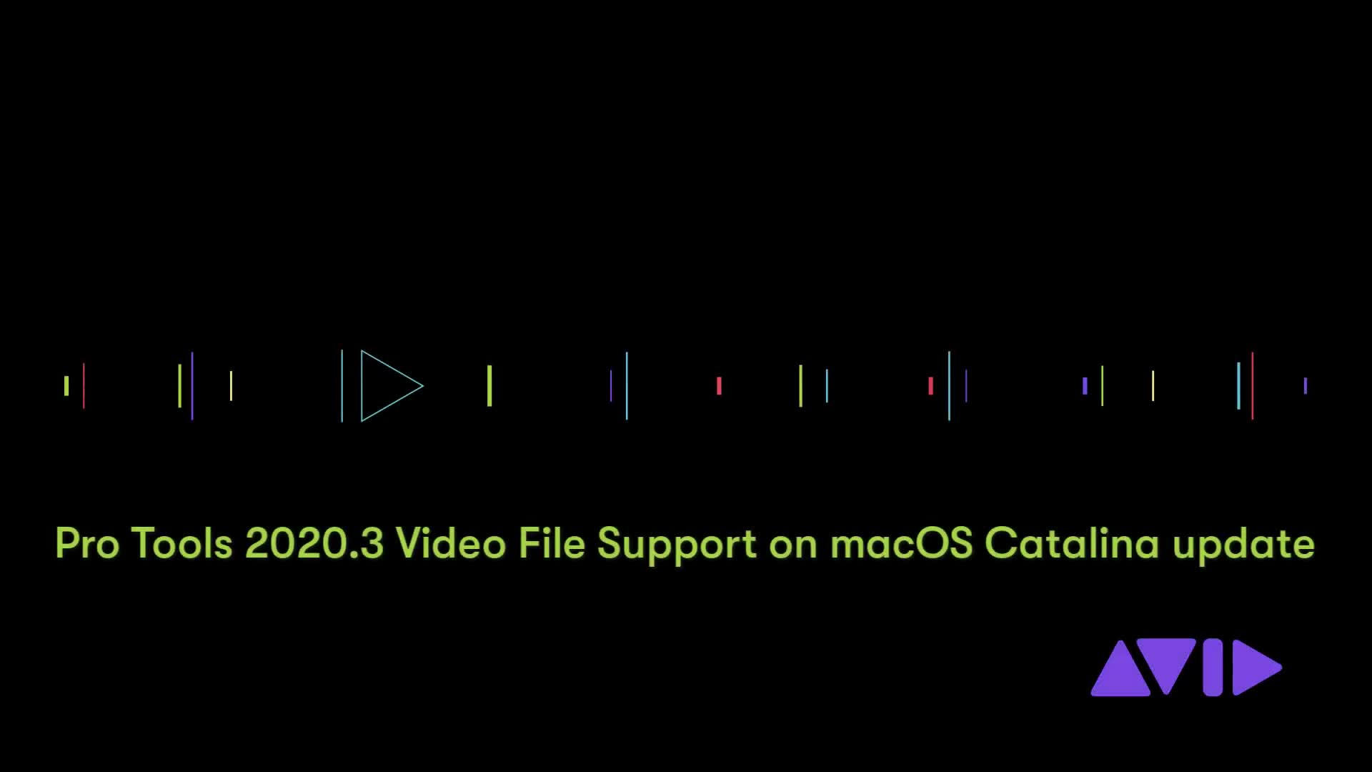 Pro Tools 2020.3 Video File Support on macOS Catalina Update